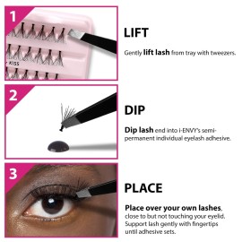 KISS iENVY Individual Cluster Semi-Permanent Lash Glue, Strong Hold & Long-Lasting Waterproof, Easy to Use, Latex Free, Perfect for Sensitive Eyes (Jet Black) KISS iENVY Individual Cluster Semi-Permanent Lash Glue, Strong Hold & Long-Lasting Waterproof, Easy to Use, Latex Free, Perfect for Sensitive Eyes (Jet Black)