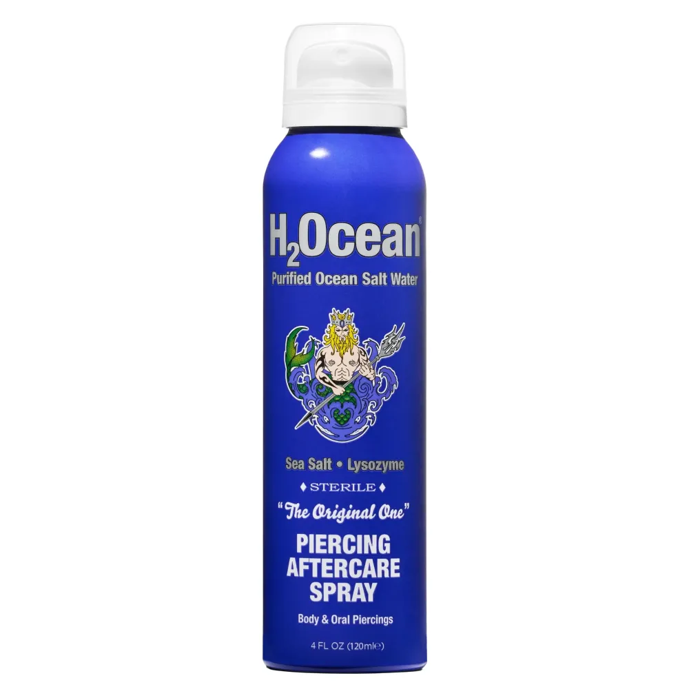 H2Ocean Patented Piercing Aftercare Spray Sea Salt Saline 4oz H2Ocean Patented Piercing Aftercare Spray Sea Salt Saline 4oz