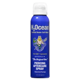 H2Ocean Patented Piercing Aftercare Spray Sea Salt Saline 4oz