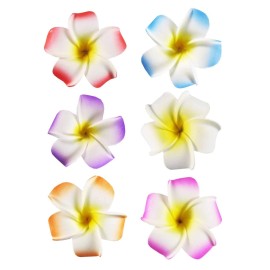 2.5 Hawaiian Hair Flower Clip Hair Barrettes for Women.Hair Buckle 4 Moana Luau Hawaiian Dresses for Women-6pc Hair Clips for Thin Hair,Hair Clips for Girls,Plumeria Hawaii Hair Accessories for Women