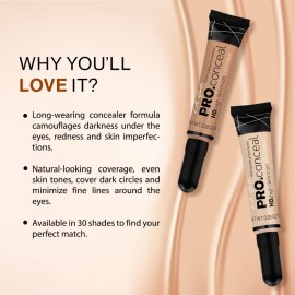 L.A. Girl Pro Conceal HD Concealer, Creamy Beige, 0.28 Ounce L.A. Girl Pro Conceal HD Concealer, Creamy Beige, 0.28 Ounce