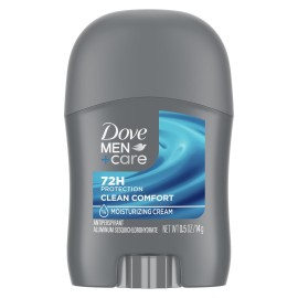 DOVE MEN + CARE Antiperspirant Deodorant Stick Clean Comfort 72-Hour Sweat & Odor Protection Antiperspirant for Men With 1/4 Moisturizing Cream 0.5 oz