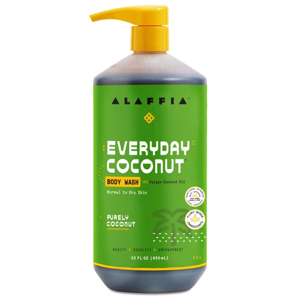 Alaffia Body Wash, Everyday Coconut - Moisturizing Soap with Nourishing Coffee Berry Extract & Coconut Water, Vegan & Cruelty-Free, 32 Oz Alaffia Body Wash, Everyday Coconut - Moisturizing Soap with Nourishing Coffee Berry Extract & Coconut Water, Vegan & Cruelty-Free, 32 Oz