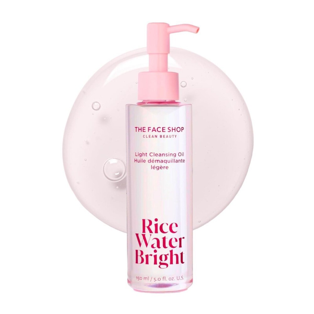 The Face Shop Rice Water Bright Light Facial Cleansing Oil, Daily Makeup Remover, Oil Cleanser, Vegan, Korean Skin Care with Jojoba Oil, Face Pore Cleanser, 150ml The Face Shop Rice Water Bright Light Facial Cleansing Oil, Daily Makeup Remover, Oil Cleanser, Vegan, Korean Skin Care with Jojoba Oil, Face Pore Cleanser, 150ml