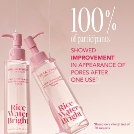 The Face Shop Rice Water Bright Light Facial Cleansing Oil, Daily Makeup Remover, Oil Cleanser, Vegan, Korean Skin Care with Jojoba Oil, Face Pore Cleanser, 150ml The Face Shop Rice Water Bright Light Facial Cleansing Oil, Daily Makeup Remover, Oil Cleanser, Vegan, Korean Skin Care with Jojoba Oil, Face Pore Cleanser, 150ml