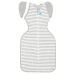 Love to Dream Swaddle Up Transition Swaddle, Patented Zip-Off Wings, Gently Help Baby Transition from Being Swaddled to Arms Free When Showing Signs of Rolling, 1.0 TOG, 13-19 lbs, Gray