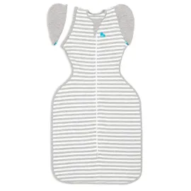 Love to Dream Swaddle Up Transition Swaddle, Patented Zip-Off Wings, Gently Help Baby Transition from Being Swaddled to Arms Free When Showing Signs of Rolling, 1.0 TOG, 13-19 lbs, Gray