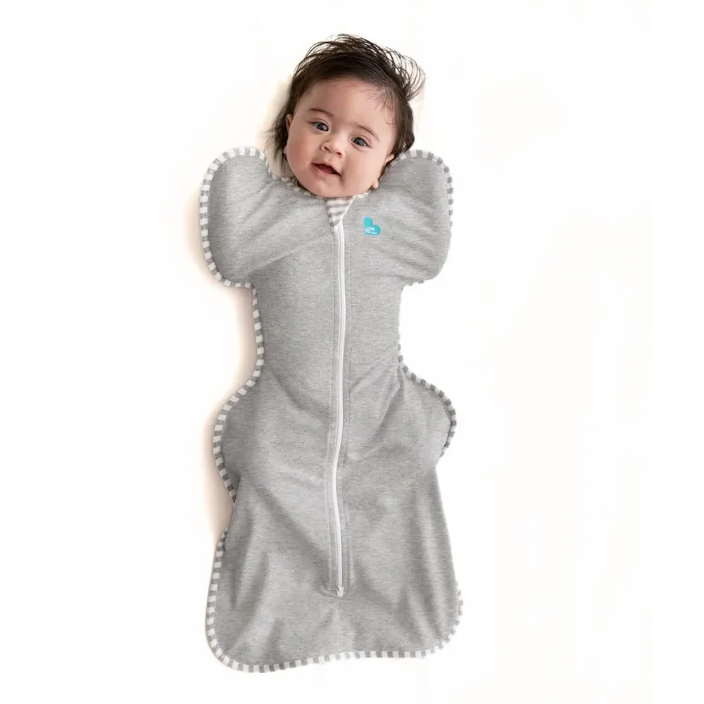 Love to Dream Swaddle UP, Baby Sleep Sack, Self-Soothing Swaddles for Newborns, Improves Sleep, Snug Fit Helps Calm Startle Reflex, New Born Essentials for Baby, Small 8-13lbs, Gray