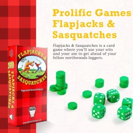 Prolific Games Flapjacks & Sasquatches - Upgraded 2nd Edition, Family Card & Dice Game for 2-8 Players, 20-Minute Rounds, Fun for Kids & Adults, Perfect for Family Game Nights and Camping Trips Prolific Games Flapjacks & Sasquatches - Upgraded 2nd Edition, Family Card & Dice Game for 2-8 Players, 20-Minute Rounds, Fun for Kids & Adults, Perfect for Family Game Nights and Camping Trips