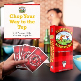 Prolific Games Flapjacks & Sasquatches - Upgraded 2nd Edition, Family Card & Dice Game for 2-8 Players, 20-Minute Rounds, Fun for Kids & Adults, Perfect for Family Game Nights and Camping Trips Prolific Games Flapjacks & Sasquatches - Upgraded 2nd Edition, Family Card & Dice Game for 2-8 Players, 20-Minute Rounds, Fun for Kids & Adults, Perfect for Family Game Nights and Camping Trips