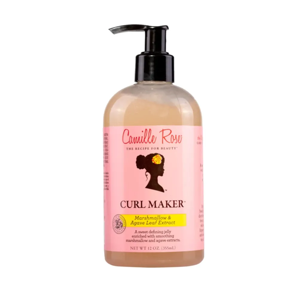 Camille Rose Curl Maker, Smoothing and Nourishing Curly Hair Gel with Aloe, for All Hair Types and Textures, 12 fl oz Camille Rose Curl Maker, Smoothing and Nourishing Curly Hair Gel with Aloe, for All Hair Types and Textures, 12 fl oz