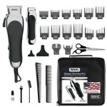 Wahl Clipper USA Deluxe Corded Chrome Pro, Complete Hair and Trimming Kit, Includes Corded Clipper, Cordless Battery Trimmer, and Styling Shears, for a Cut Every Time - Model 79524-5201M