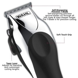Wahl Clipper USA Deluxe Corded Chrome Pro, Complete Hair and Trimming Kit, Includes Corded Clipper, Cordless Battery Trimmer, and Styling Shears, for a Cut Every Time - Model 79524-5201M Wahl Clipper USA Deluxe Corded Chrome Pro, Complete Hair and Trimming Kit, Includes Corded Clipper, Cordless Battery Trimmer, and Styling Shears, for a Cut Every Time - Model 79524-5201M