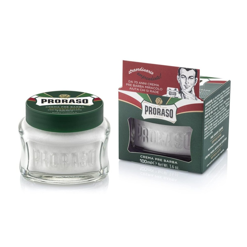 Proraso Pre-Shave Conditioning Cream for Men, Refreshing and Toning with Menthol and Eucalyptus Oil, 3.6 oz Proraso Pre-Shave Conditioning Cream for Men, Refreshing and Toning with Menthol and Eucalyptus Oil, 3.6 oz