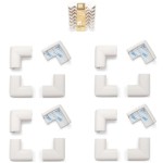 Roving Cove HeftyFit Corner Protector for Baby (16 Large Corners), Heavy-Duty Soft Rubber Foam Furniture Corner Bumper Guards, 3M Adhesive Pre-Taped, Oyster White (Off White)
