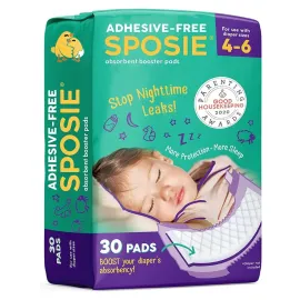 Sposie Diaper Booster Pads, Size 4-6, 30 Count - Hypoallergenic, Dermatologist and Pediatrician Tested, Fragrance, Latex, Chemical and Cruelty-Free, Made in USA Sposie Diaper Booster Pads, Size 4-6, 30 Count - Hypoallergenic, Dermatologist and Pediatrician Tested, Fragrance, Latex, Chemical and Cruelty-Free, Made in USA