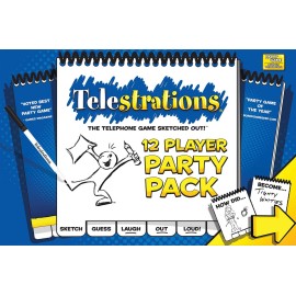 USAopoly Telestrations Party Pack 12 Player | 600 New Phrases to Sketch | Board Game | A Fun Family Game for Kids and Adults | Family Game Night Just Got Better | Telephone Game Sketched Out, Multi-co USAopoly Telestrations Party Pack 12 Player | 600 New Phrases to Sketch | Board Game | A Fun Family Game for Kids and Adults | Family Game Night Just Got Better | Telephone Game Sketched Out, Multi-co