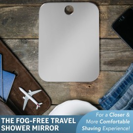 The Shave Well Company Anti-Fog Shaving Mirror for Travel | Fogless Bathroom Shower Mirror with Handheld Option for Men and Women | Hanging Shower Mirror Includes Long-Lasting Reusable Suction Cup The Shave Well Company Anti-Fog Shaving Mirror for Travel | Fogless Bathroom Shower Mirror with Handheld Option for Men and Women | Hanging Shower Mirror Includes Long-Lasting Reusable Suction Cup