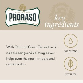 Proraso After Shave Balm for Men, Sensitive Skin Moisturizer with Oatmeal and Green Tea, 3.4 Fl Oz (Pack of 1) Proraso After Shave Balm for Men, Sensitive Skin Moisturizer with Oatmeal and Green Tea, 3.4 Fl Oz (Pack of 1)
