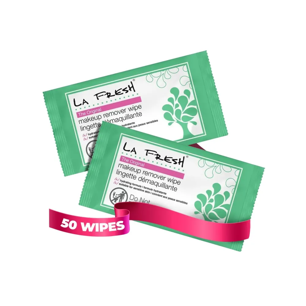 LA Fresh Makeup Remover Wipes with Vitamin E - Make up Remover Wipes for Face, Eyes, Lips - Face Wipes Travel Essentials - Case of 50ct Makeup Wipes LA Fresh Makeup Remover Wipes with Vitamin E - Make up Remover Wipes for Face, Eyes, Lips - Face Wipes Travel Essentials - Case of 50ct Makeup Wipes