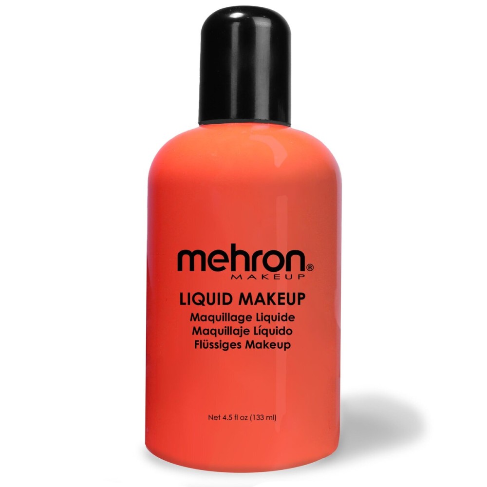 Mehron Makeup Liquid Makeup | Face Paint and Body Paint Perfect for Halloween, Cosplay I Air Brush Compatible 4.5 oz (133 ml) (Glow Orange) Mehron Makeup Liquid Makeup | Face Paint and Body Paint Perfect for Halloween, Cosplay I Air Brush Compatible 4.5 oz (133 ml) (Glow Orange)