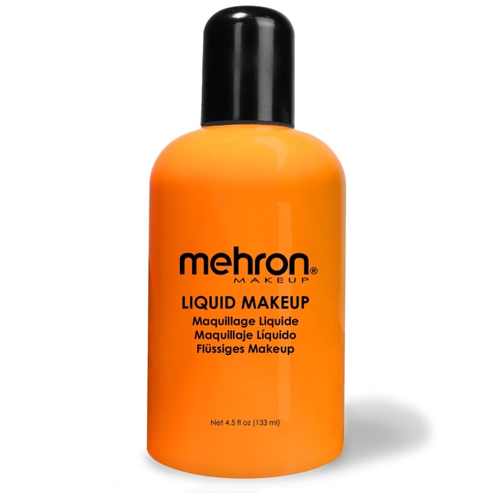 Mehron Makeup Liquid Makeup | Face Paint and Body Paint Perfect for Halloween, Cosplay I Air Brush Compatible 4.5 oz (133 ml) (Orange) Mehron Makeup Liquid Makeup | Face Paint and Body Paint Perfect for Halloween, Cosplay I Air Brush Compatible 4.5 oz (133 ml) (Orange)