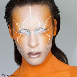Mehron Makeup Liquid Makeup | Face Paint and Body Paint Perfect for Halloween, Cosplay I Air Brush Compatible 4.5 oz (133 ml) (Orange) Mehron Makeup Liquid Makeup | Face Paint and Body Paint Perfect for Halloween, Cosplay I Air Brush Compatible 4.5 oz (133 ml) (Orange)