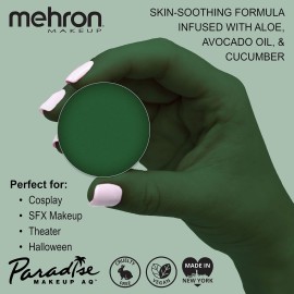 Mehron Makeup Paradise Makeup AQ Refill Size | Stage & Screen Performance, Face & Body Painting, Beauty, Cosplay, and Halloween | Water Activated Face Paint, Body Paint .25 oz (7 ml) (DARK GREEN) Mehron Makeup Paradise Makeup AQ Refill Size | Stage & Screen Performance, Face & Body Painting, Beauty, Cosplay, and Halloween | Water Activated Face Paint, Body Paint .25 oz (7 ml) (DARK GREEN)