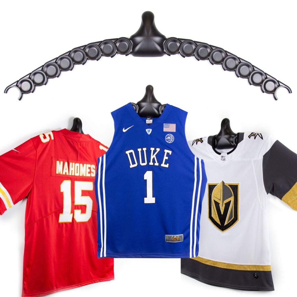 JerseyGenius Adjustable Jersey Display | Shapes to Fit Any Sports Jersey | Jersey Hanger for Wall Display | Sports Display (Single) JerseyGenius Adjustable Jersey Display | Shapes to Fit Any Sports Jersey | Jersey Hanger for Wall Display | Sports Display (Single)