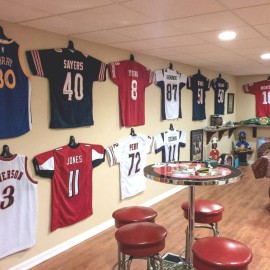 JerseyGenius Adjustable Jersey Display | Shapes to Fit Any Sports Jersey | Jersey Hanger for Wall Display | Sports Display (Single) JerseyGenius Adjustable Jersey Display | Shapes to Fit Any Sports Jersey | Jersey Hanger for Wall Display | Sports Display (Single)
