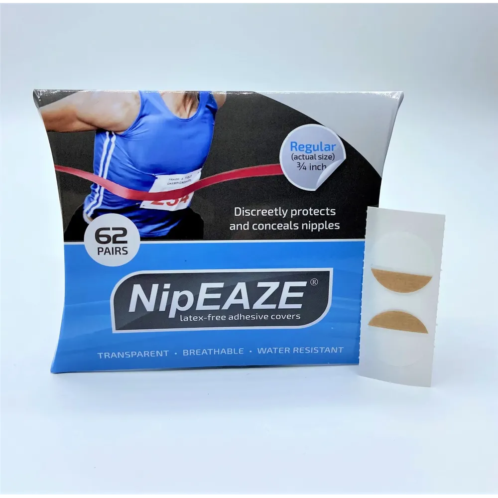 NipEaze - 4pack Value - The Original Transparent Nip Protector - Nipple Chafing Prevention; 62 pairs NipEaze - 4pack Value - The Original Transparent Nip Protector - Nipple Chafing Prevention; 62 pairs