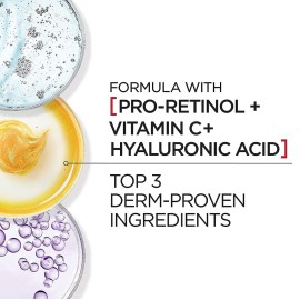 L\'Oreal Paris Revitalift Triple Power Anti-Aging Eye Cream Treatment, with Pro Retinol, Hyaluronic Acid & Vitamin C to Reduce Wrinkles, De-puff and Brighten Skin, 0.5 fl. oz. L\'Oreal Paris Revitalift Triple Power Anti-Aging Eye Cream Treatment, with Pro Retinol, Hyaluronic Acid & Vitamin C to Reduce Wrinkles, De-puff and Brighten Skin, 0.5 fl. oz.