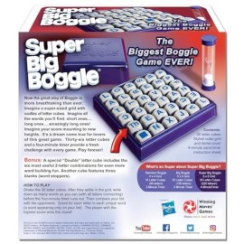 Super Big Boggle with 6x6 Grid and 36 Letter Cubes by Winning Moves Games USA, the Biggest Boggle Game Ever, 4 Minute Sand Timer, for 2 or More Players, Ages 8+ (1165) Super Big Boggle with 6x6 Grid and 36 Letter Cubes by Winning Moves Games USA, the Biggest Boggle Game Ever, 4 Minute Sand Timer, for 2 or More Players, Ages 8+ (1165)
