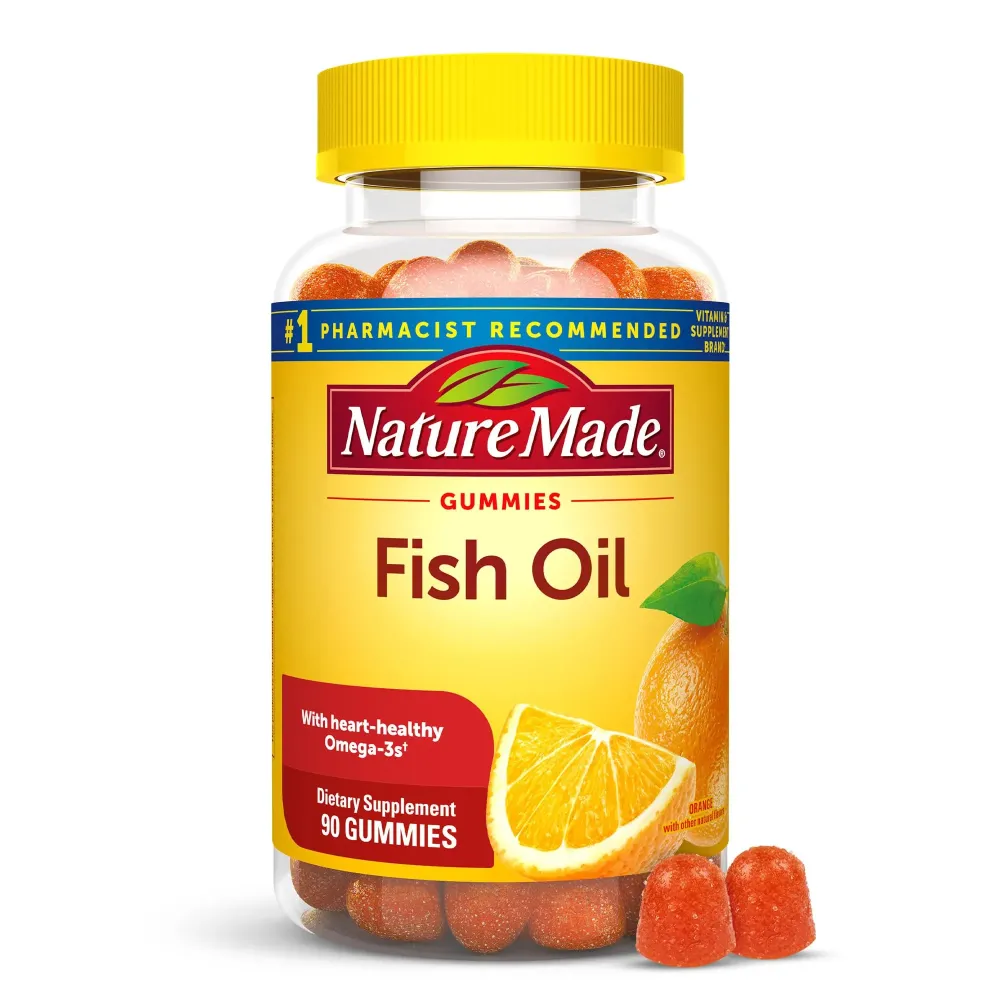 Nature Made Fish Oil Omega 3 Gummies, Omega 3 Fish Oil Supplements, Healthy Heart Support, 90 Gummies, 45 Day Supply Nature Made Fish Oil Omega 3 Gummies, Omega 3 Fish Oil Supplements, Healthy Heart Support, 90 Gummies, 45 Day Supply
