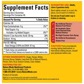 Nature Made Fish Oil Omega 3 Gummies, Omega 3 Fish Oil Supplements, Healthy Heart Support, 90 Gummies, 45 Day Supply Nature Made Fish Oil Omega 3 Gummies, Omega 3 Fish Oil Supplements, Healthy Heart Support, 90 Gummies, 45 Day Supply