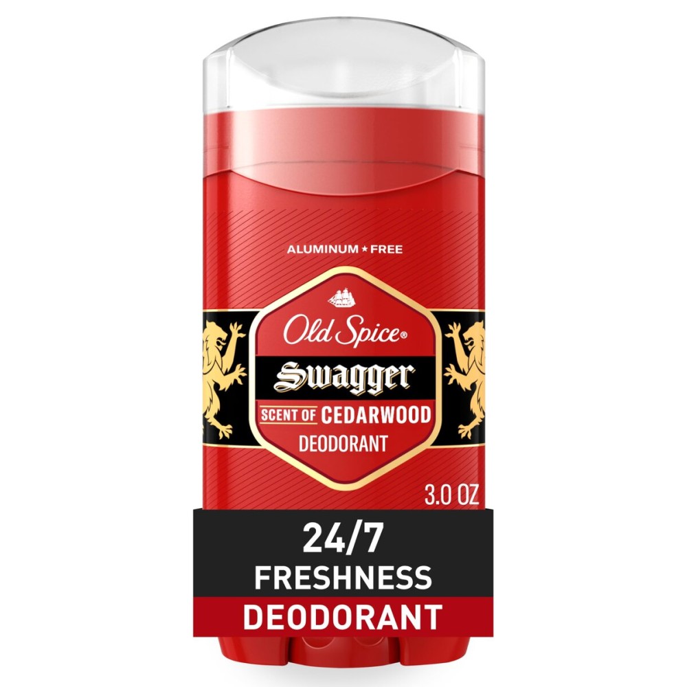 Old Spice Aluminum Free Deodorant for Men, 24/7 Odor Protection, 24/7 Freshness & Lasting Scent, Swagger with Cedarwood Scent, 3.0 oz Old Spice Aluminum Free Deodorant for Men, 24/7 Odor Protection, 24/7 Freshness & Lasting Scent, Swagger with Cedarwood Scent, 3.0 oz