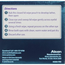 Systane Lid Wipes Eyelid Cleansing Wipes, 30 Count (Pack of 3) Systane Lid Wipes Eyelid Cleansing Wipes, 30 Count (Pack of 3)
