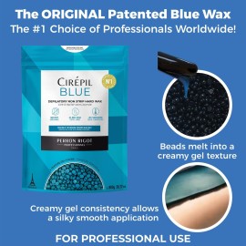 Cirepil - Blue - 800g Wax Beads - Unscented for Sensitive Skin - Disposable Blue Wax Refill - Fluid Gel Texture, Easy Removal, Peel-Off - No Strip Needed Cirepil - Blue - 800g Wax Beads - Unscented for Sensitive Skin - Disposable Blue Wax Refill - Fluid Gel Texture, Easy Removal, Peel-Off - No Strip Needed
