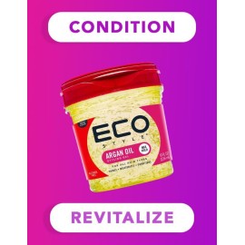 Eco Style Moroccan Argan Oil Styling Gel - Promotes Healthy Hair - Nourishes And Repairs - Delivers Long Lasting Shine - Provides Maximum Hold and Helps Tame Frizz - Ideal For All Hair - 8 oz Eco Style Moroccan Argan Oil Styling Gel - Promotes Healthy Hair - Nourishes And Repairs - Delivers Long Lasting Shine - Provides Maximum Hold and Helps Tame Frizz - Ideal For All Hair - 8 oz