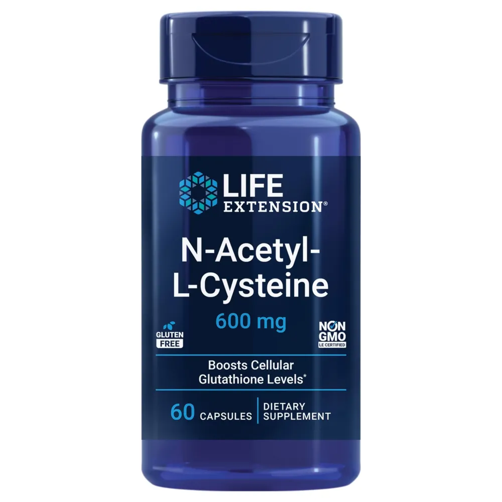 Life Extension N-Acetyl-L-Cysteine (NAC), Immune Response, Respiratory Health, Liver Health, NAC 600 mg, antioxidant Defense, Free radicals, Easy to Absorb, 60 Capsules Life Extension N-Acetyl-L-Cysteine (NAC), Immune Response, Respiratory Health, Liver Health, NAC 600 mg, antioxidant Defense, Free radicals, Easy to Absorb, 60 Capsules