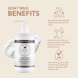 Dionis - Goat Milk Skincare Scented Lotion (8.5 oz) - Moisturize Dry Skin, Great For All Skin Types, Made in the USA - Cruelty-free and Paraben-free (Unscented) Dionis - Goat Milk Skincare Scented Lotion (8.5 oz) - Moisturize Dry Skin, Great For All Skin Types, Made in the USA - Cruelty-free and Paraben-free (Unscented)