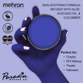 Mehron Makeup Paradise Makeup AQ Pro Size | Stage & Screen Performance, Face & Body Painting, Beauty, Cosplay, and Halloween | Water Activated Face Paint, Body Paint 1.4 oz (40 g) - Dark Blue