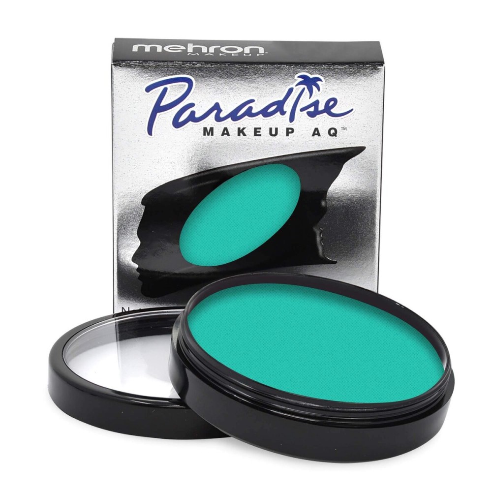 Mehron Makeup Paradise Makeup AQ Pro Size | Stage & Screen Performance, Face & Body Painting, Beauty, Cosplay, and Halloween | Water Activated Face Paint, Body Paint 1.4 oz (40 g) - Teal Mehron Makeup Paradise Makeup AQ Pro Size | Stage & Screen Performance, Face & Body Painting, Beauty, Cosplay, and Halloween | Water Activated Face Paint, Body Paint 1.4 oz (40 g) - Teal