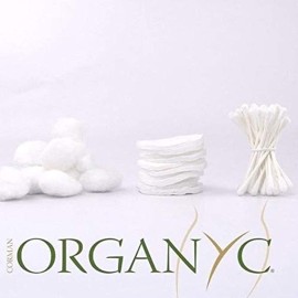 Organyc 100% Organic Cotton Rounds - Biodegradable Cotton, Chemical Free, For Sensitive Skin (70 Count) - Daily Cosmetics. Beauty and Personal Care