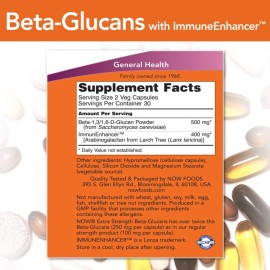Beta-Glucans with ImmunEnhancer 60 VegiCaps (Pack of 2)