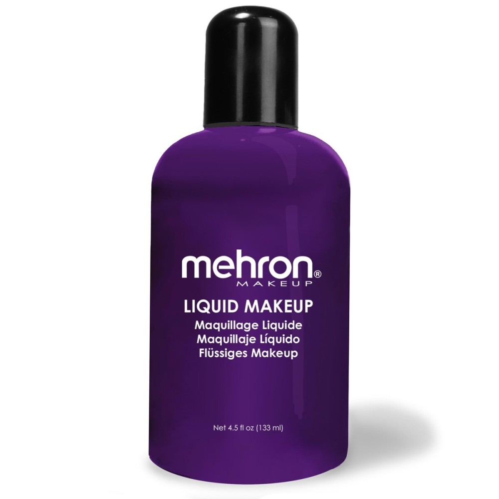 Mehron Makeup Liquid Makeup | Face Paint and Body Paint Perfect for Halloween, Cosplay I Air Brush Compatible 4.5 oz (133 ml) (PURPLE) Mehron Makeup Liquid Makeup | Face Paint and Body Paint Perfect for Halloween, Cosplay I Air Brush Compatible 4.5 oz (133 ml) (PURPLE)