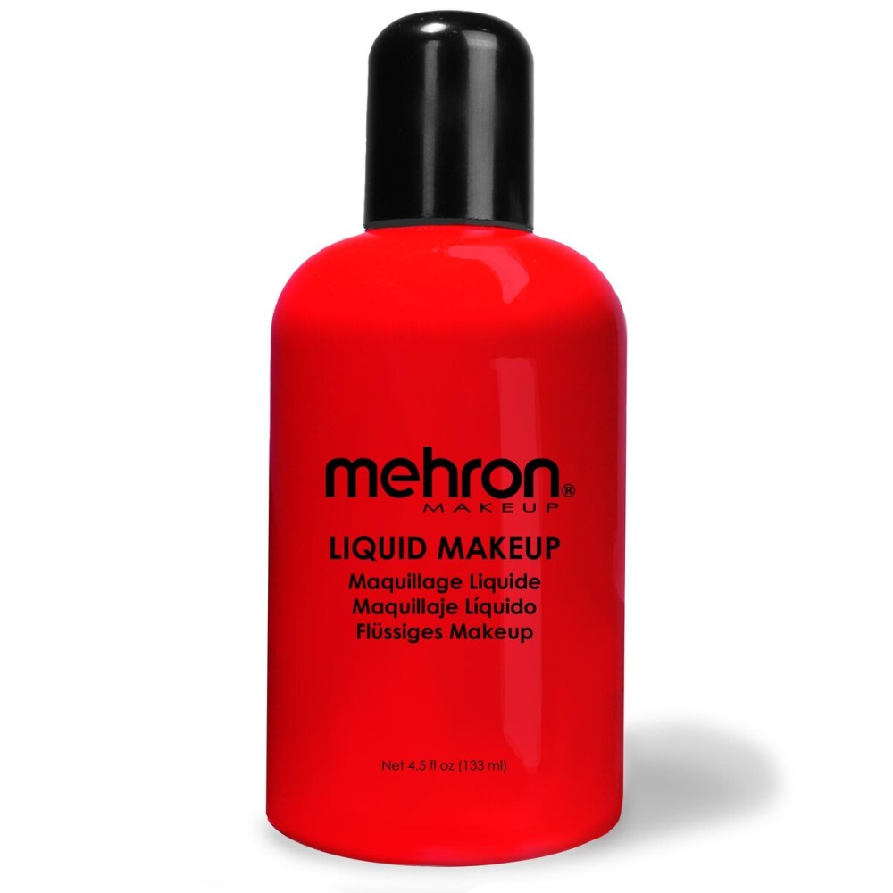 Mehron Makeup Liquid Makeup | Face Paint and Body Paint Perfect for Halloween, Cosplay I Air Brush Compatible 4.5 oz (133 ml) (Red) Mehron Makeup Liquid Makeup | Face Paint and Body Paint Perfect for Halloween, Cosplay I Air Brush Compatible 4.5 oz (133 ml) (Red)