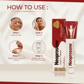 Neoprosone, Skin Brightening Cream | 1.7 Fl oz / 50 ml | Fade Dark Spots on: Face, Elbows, Knees, Body | with Alpha Arbutin, Lactic Acid, Castor Oil Neoprosone, Skin Brightening Cream | 1.7 Fl oz / 50 ml | Fade Dark Spots on: Face, Elbows, Knees, Body | with Alpha Arbutin, Lactic Acid, Castor Oil