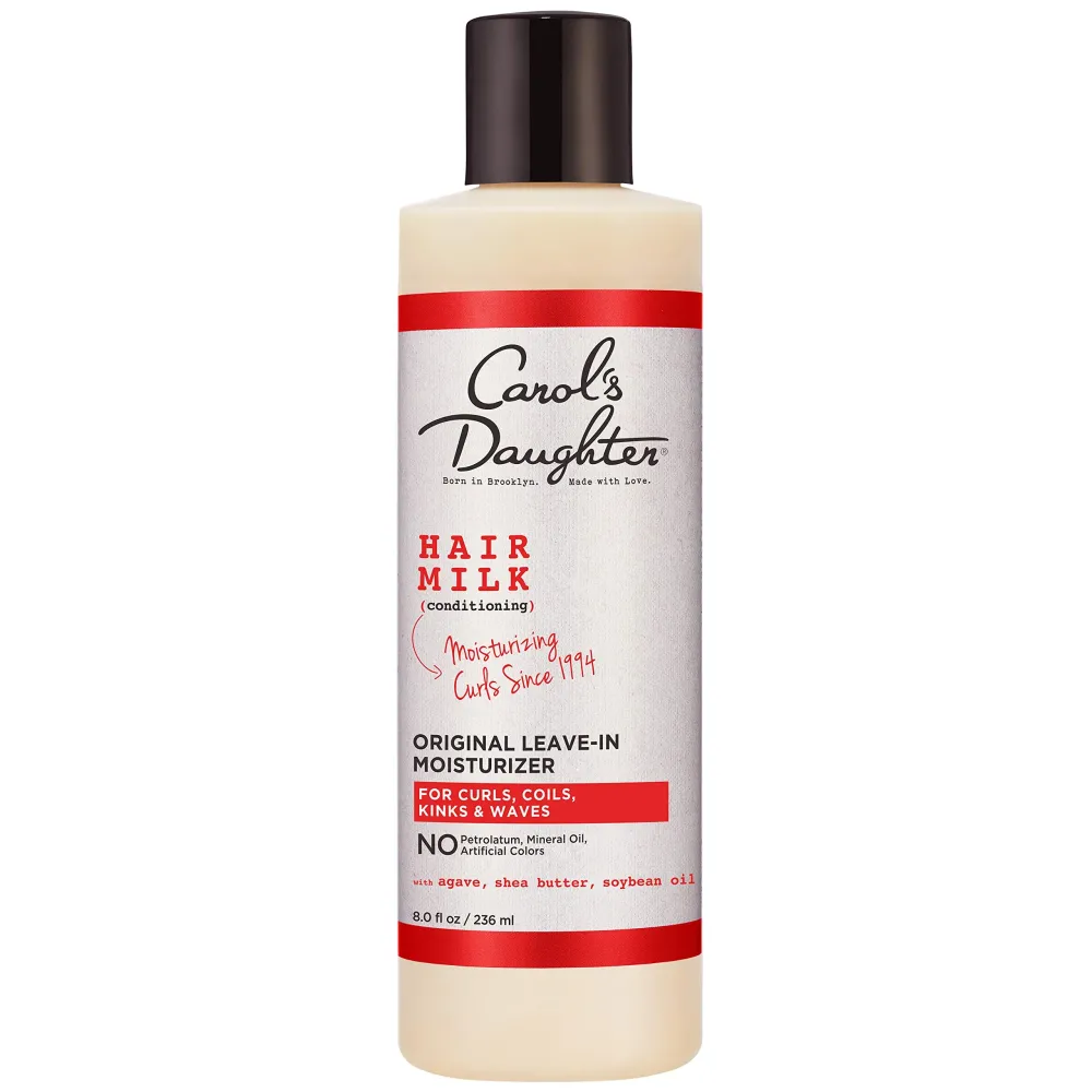 Curly Hair Products by Carol\'s Daughter, Hair Milk Original Leave-In Moisturizer for Curls, Coils and Waves with Agave and Shea Butter, 8 Fl Oz (Packaging May Vary)