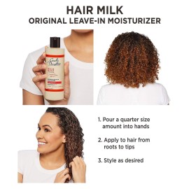Curly Hair Products by Carol\'s Daughter, Hair Milk Original Leave-In Moisturizer for Curls, Coils and Waves with Agave and Shea Butter, 8 Fl Oz (Packaging May Vary)